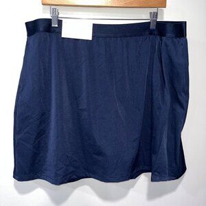 Lady Hagen Women's Side Pleat Skort Size XXL‎ Navy 16" NWT